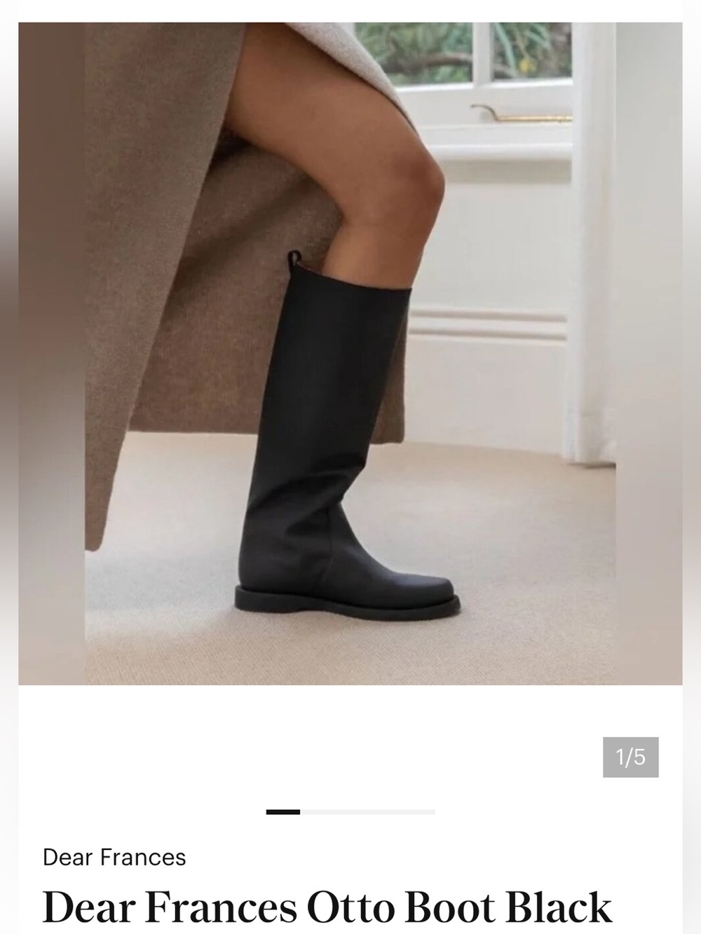Dear Frances Black Otto Over-the-Knee Boots